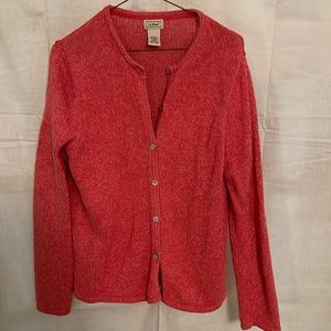 LlBean Large Button Cardigan Sweater
